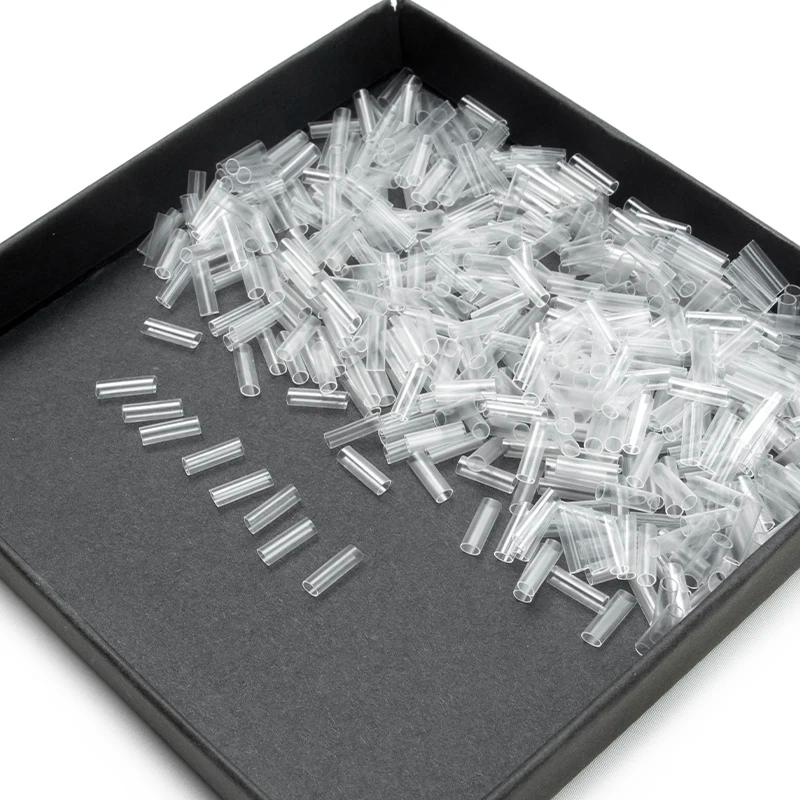 Tubes thermorétractables pour Extensions de cheveux, 500 pièces, sans adhésif, accessoires pour chev