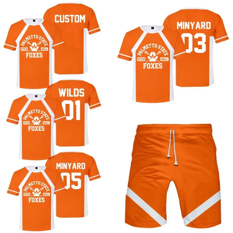 Cosplay The Foxhole Court Palmetto State Foxes maillot de crosse WILDS MINYARD JOSTEN t-shirt à manc