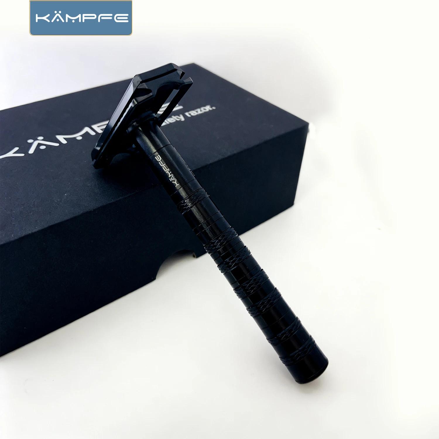 Rasoir de sécurité à double tranchant KAMPFE pour hommes, en aluminium, fabriqué avec un procédé CNC