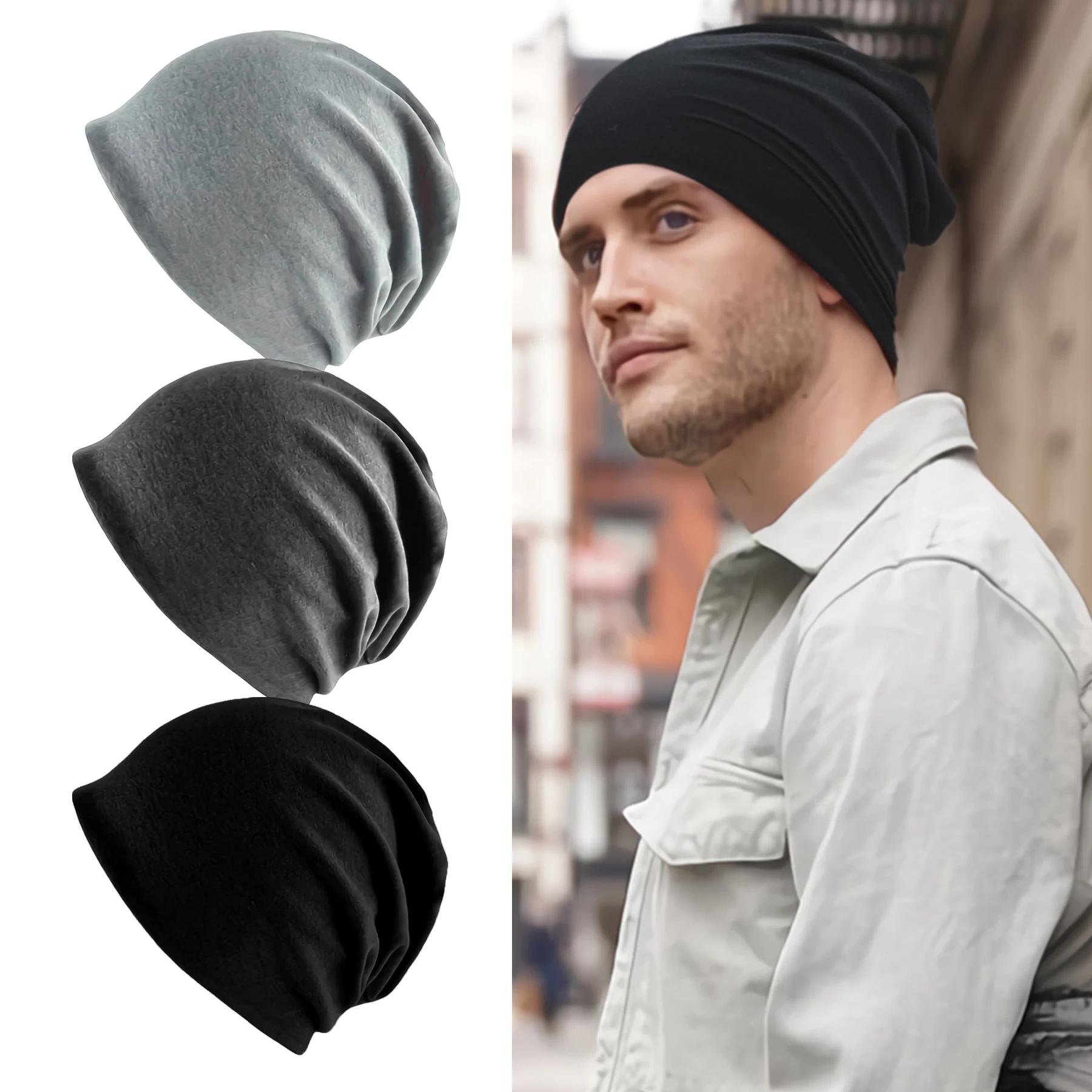 Bonnet Unisexe en Tissu Uni - Bonnet Doux et Léger pour l'Hiver, Chaud pour Hommes et Femmes, Hip-Ho