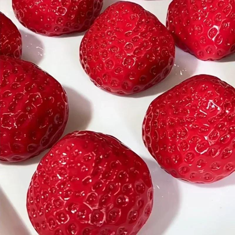 Grande fraise presser Taba Squishy jouet Kawaii rouge rose Squishies Fidget jouet Fruits légumes dou