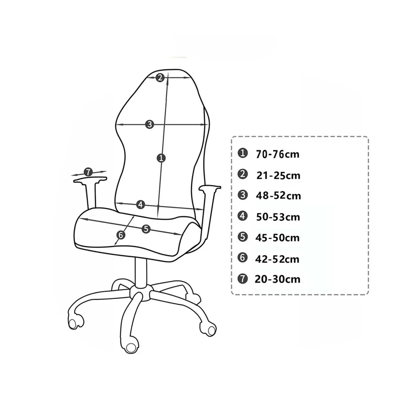 Housses de chaise de jeu avec accoudoir, 4 pièces, en Spandex, imperméables, pour siège de bureau, p