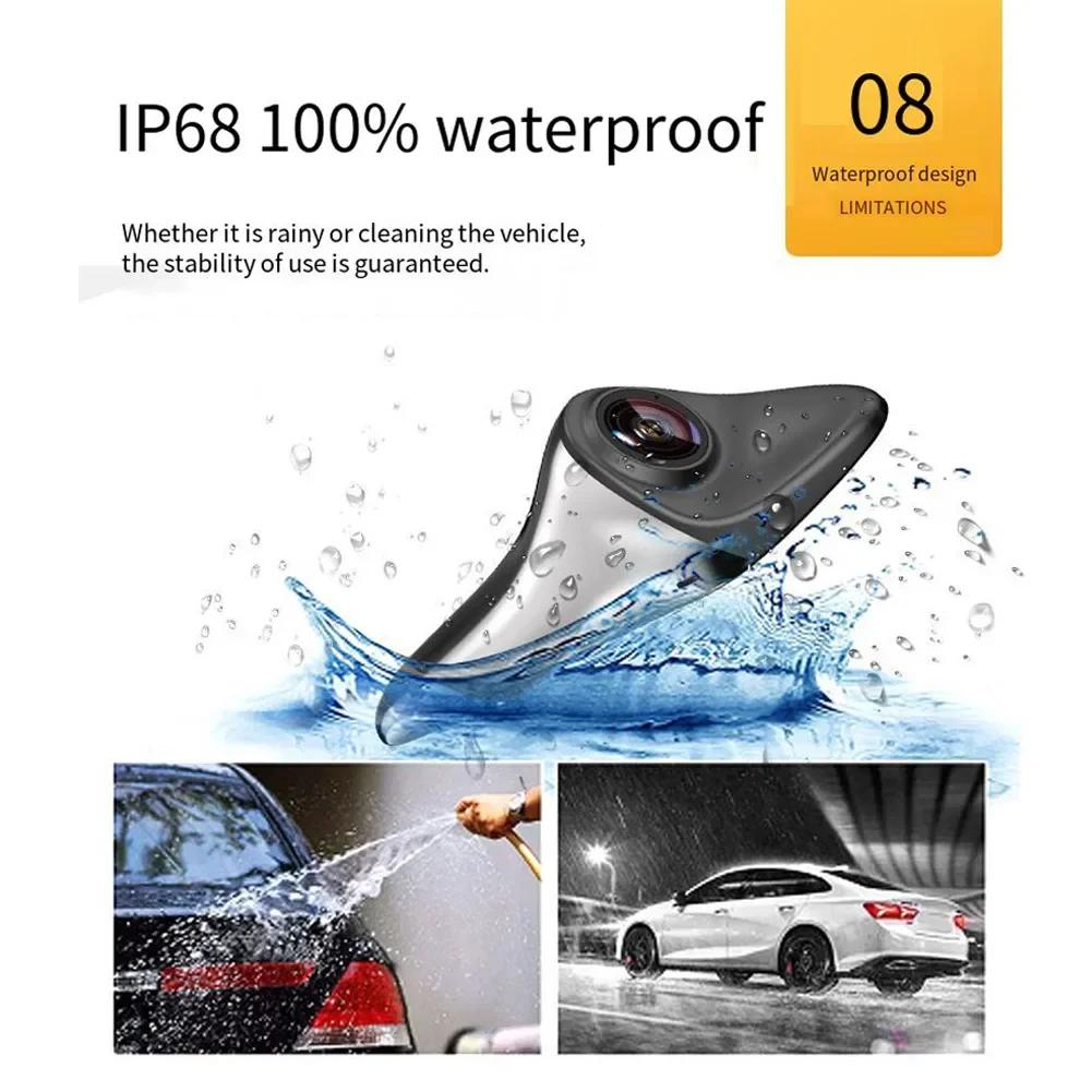 Caméra de recul pour voiture 1080P, angle mort auxiliaire, caméra de recul latérale CVBS/AHD Shark F