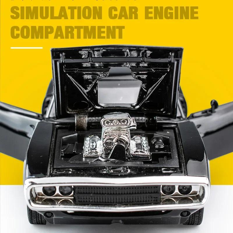 Modèle de voiture de sport en alliage Dodge Charger, Simulation 1:32, voiture de luxe, jouet pour en