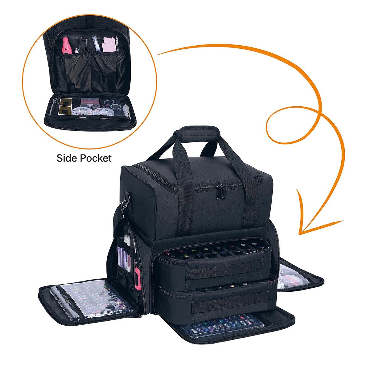 Étui de rangement de vernis à ongles de grande capacité, 80 bouteilles, rangement de voyage Portable