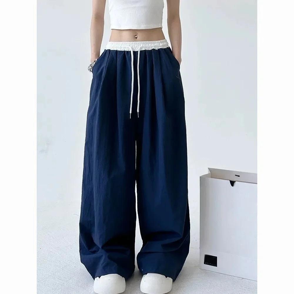 Pantalon à jambes larges pour femmes, avec cordon de serrage, gothique, Hip Hop, Cargo, chaud, assor