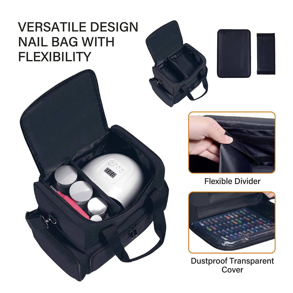 Étui de rangement de vernis à ongles de grande capacité, 80 bouteilles, rangement de voyage Portable