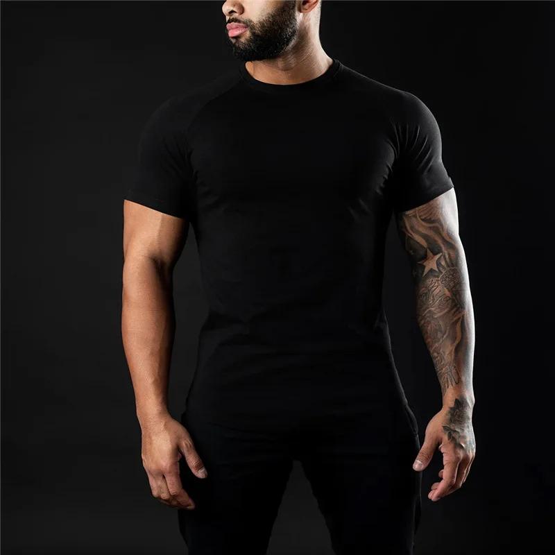 T-shirt en coton été hommes athloisir entraînement à manches courtes Muscle Fitness T-shirt de haute