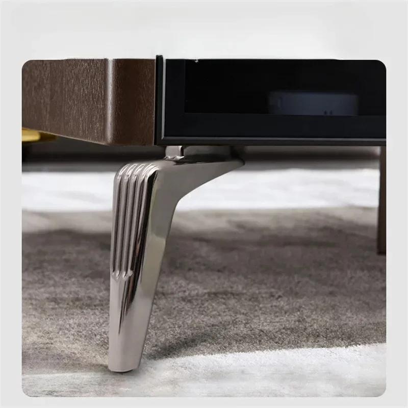Pieds de Meubles en Métal de 15/18cm, Support Noir et Or de Remplacement pour Canapé, Commode, Table