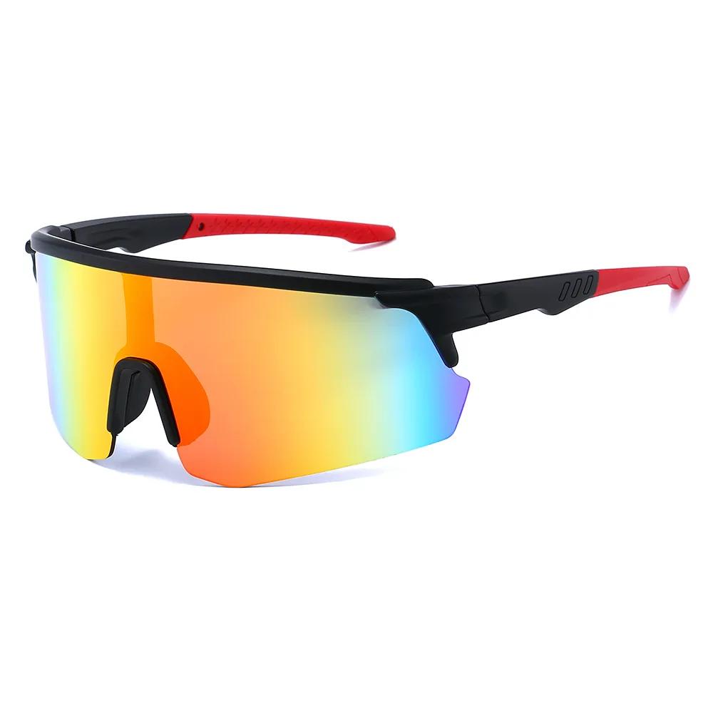 Lunettes de soleil de sport surdimensionnées pour hommes, lunettes de cyclisme, miroir, pour l'extér