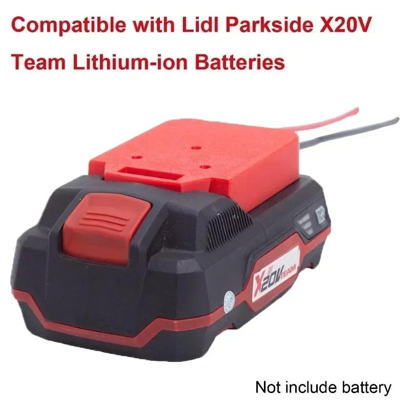 Adaptateur de bricolage pour Lidl Parkside X20V, adaptateur de batterie Li-Ion, connecteur de perfor