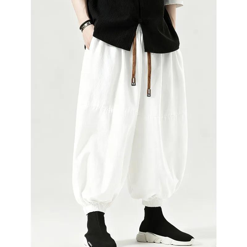 Pantalon homme FGKKS neuf, style coréen, coupe ample, en coton, pour l'extérieur, printemps, uni