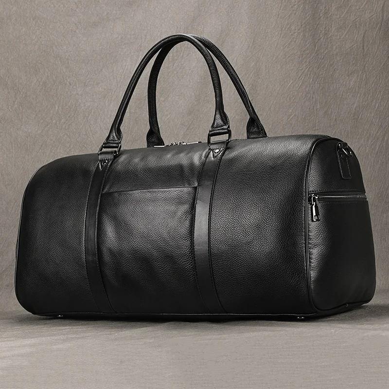 Sac de voyage en cuir de nouveau design à la mode, sac de sport en peau de vache souple, sac de voya