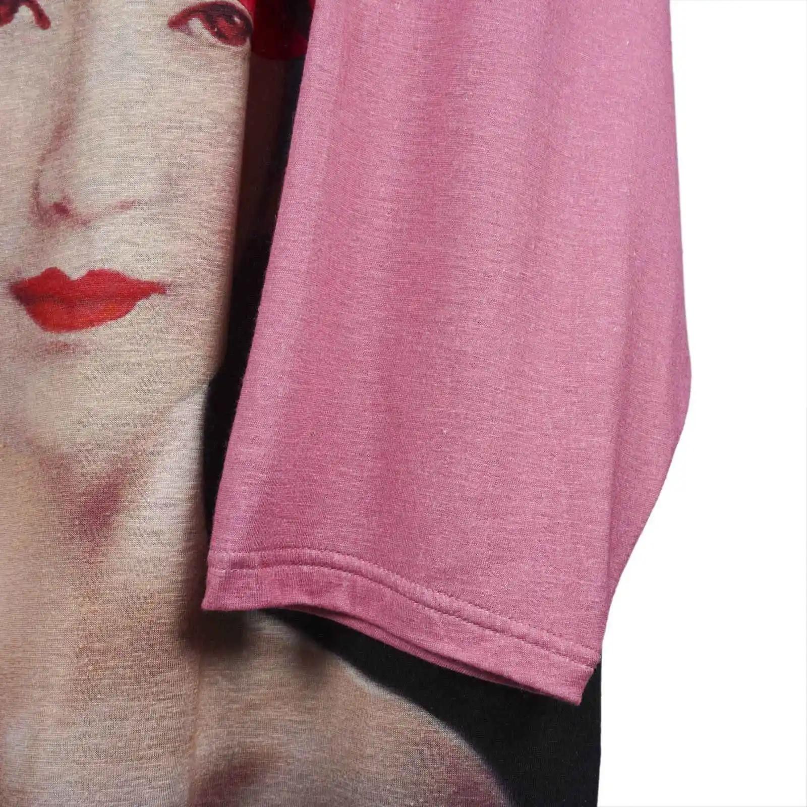 TOP-YAMAMOTO japonais design original noir à manches longues lin col rond imprimé T-shirt foncé mino