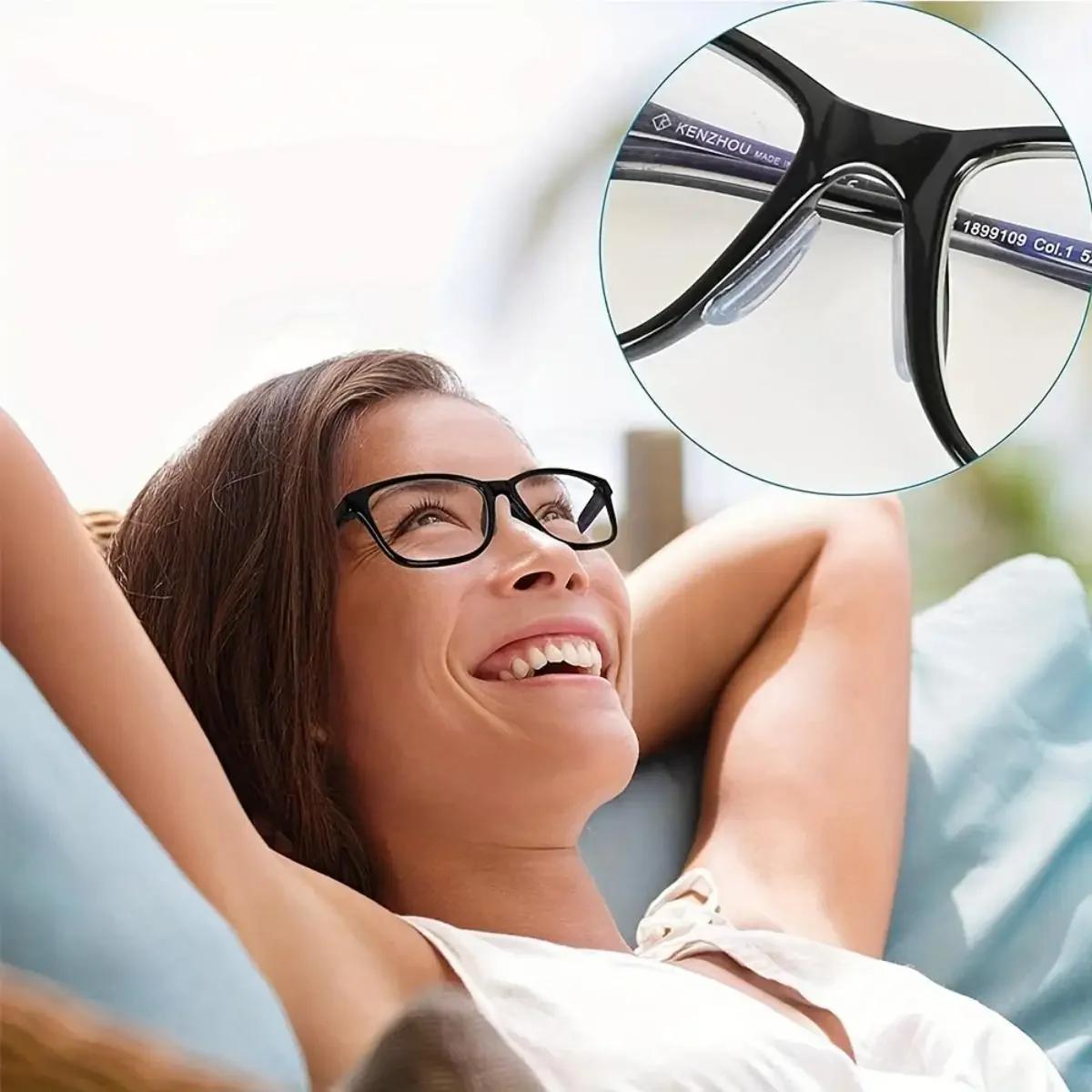 2/5 paires/paquets de coussinets de nez adhésifs antidérapants en silicone pour lunettes de soleil, 