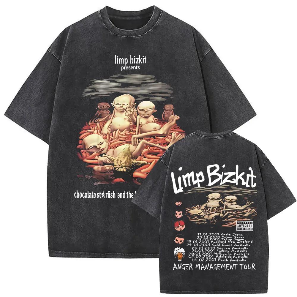 Lavé Vintage groupe de Rock Limp Bizkit significatif autre impression T-shirts hommes femmes Hip Hop
