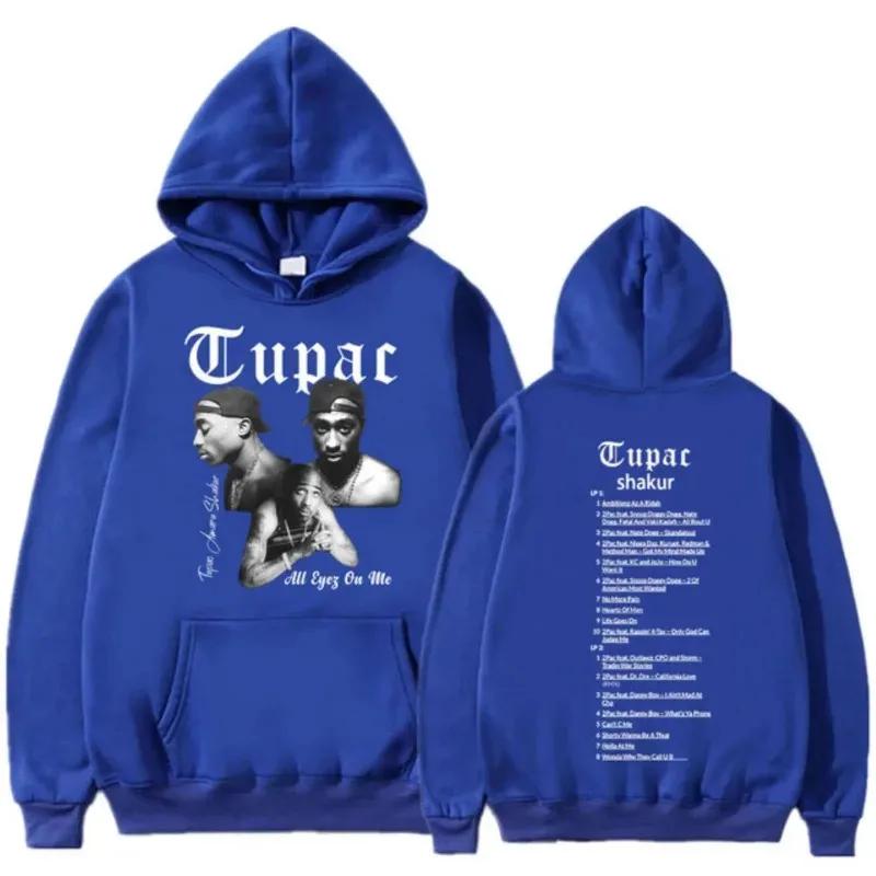 Tupac 2pac sweat à capuche graphique hommes vêtements mode surdimensionné Hip Hop confortable automn