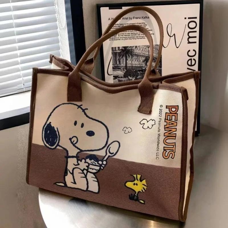 Sac à bandoulière Snoopy Woodstock, grand format, pour les trajets quotidiens, sac à main en toile c