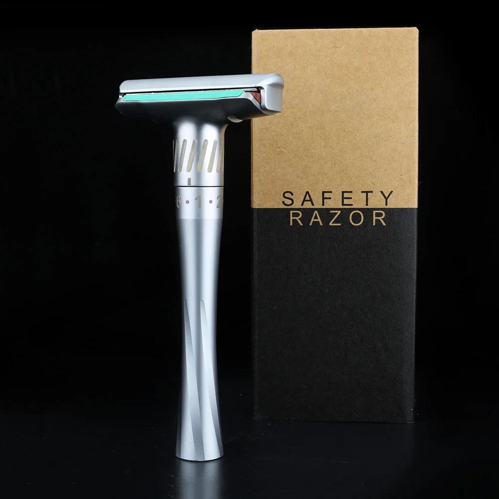 XUANFENG-Rasoir à lame double face en alliage de zinc pour homme, couteau à main traditionnel, boîte