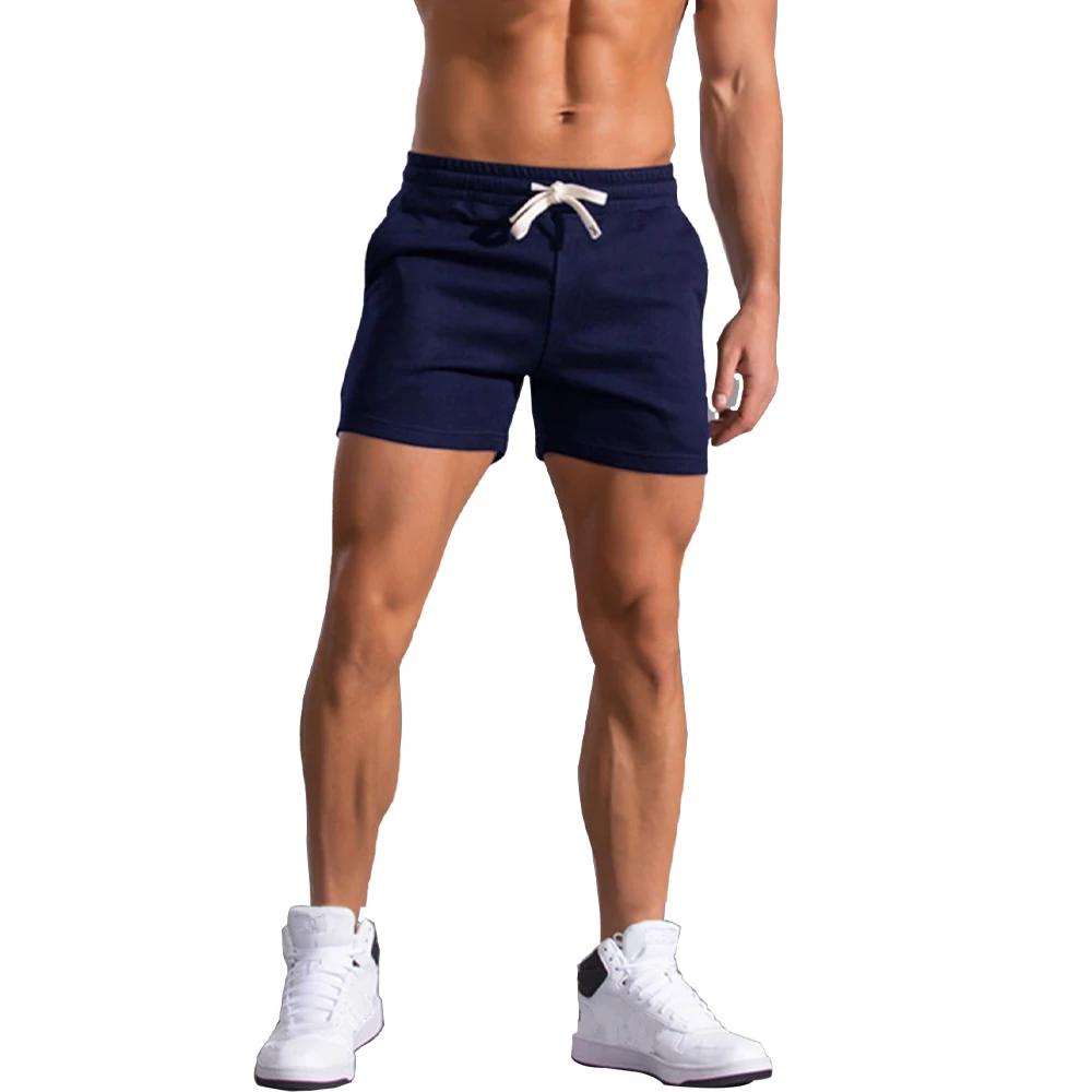 Shorts pour hommes été casual respirant cordon pantalon court couleur unie Boardshorts Joggers sport