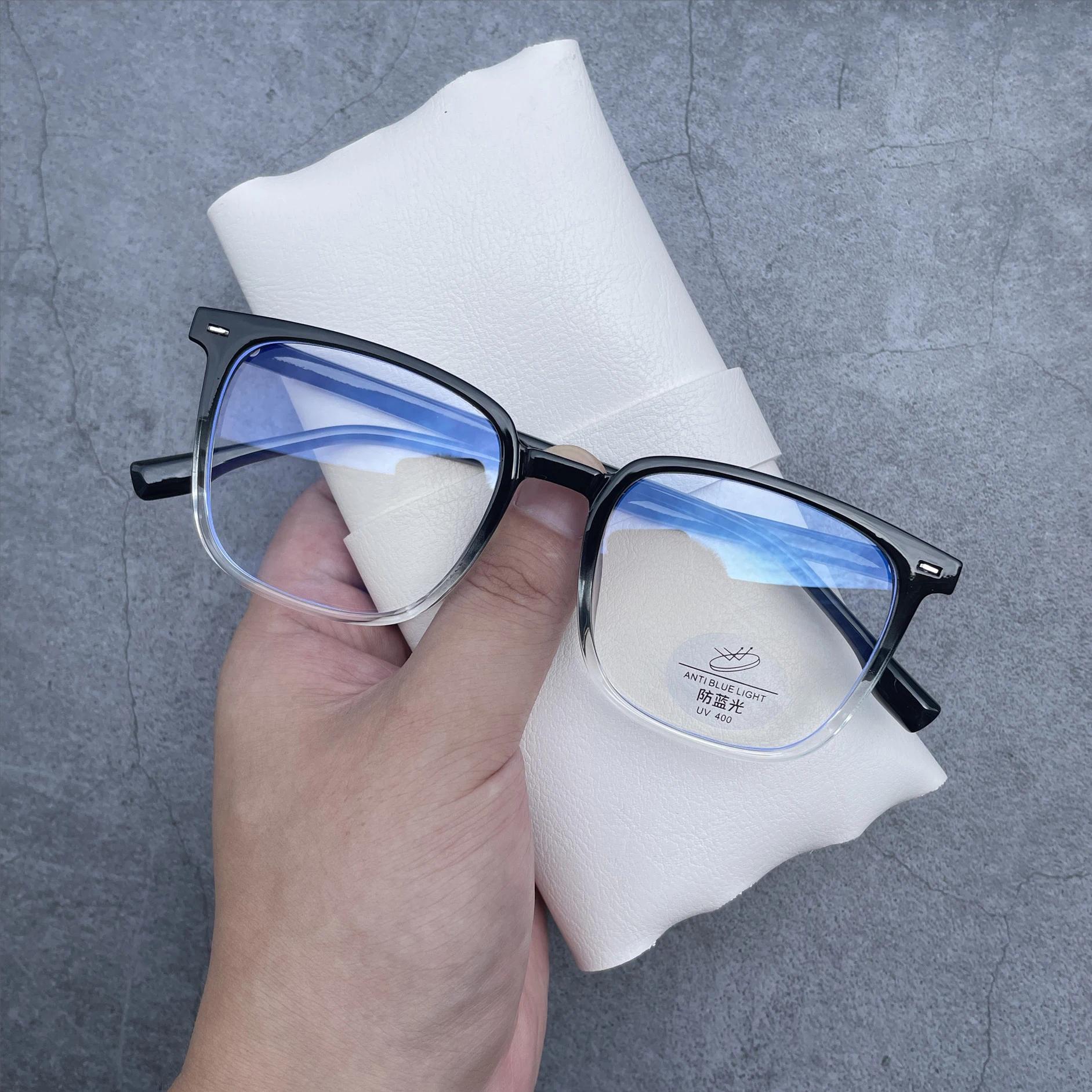 Lunettes d'ordinateur noires monture femmes hommes Anti lumière bleue carré Rectangle lunettes bloca