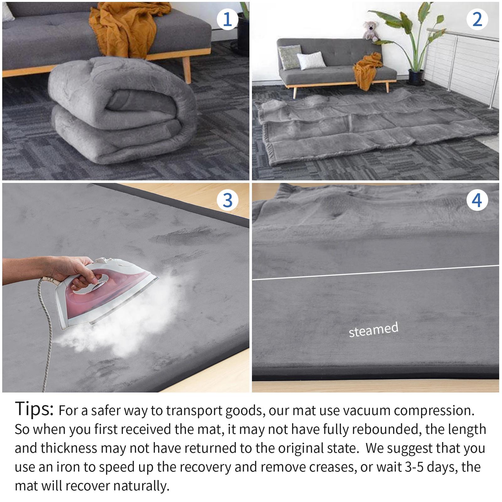 Huloosleep 4 couleurs bébé ramper tapis de jeu antidérapant épais doux mousse bébé activité tapis sa