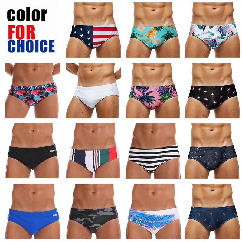 Short de bain homme Datifer 2026 été avec coussinets amovibles, imprimé, coupe basse, sexy, bikini, 