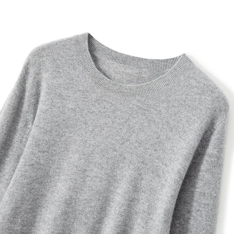 100% laine mérinos pull homme col rond basique laine pull automne hiver à manches longues doux chaud