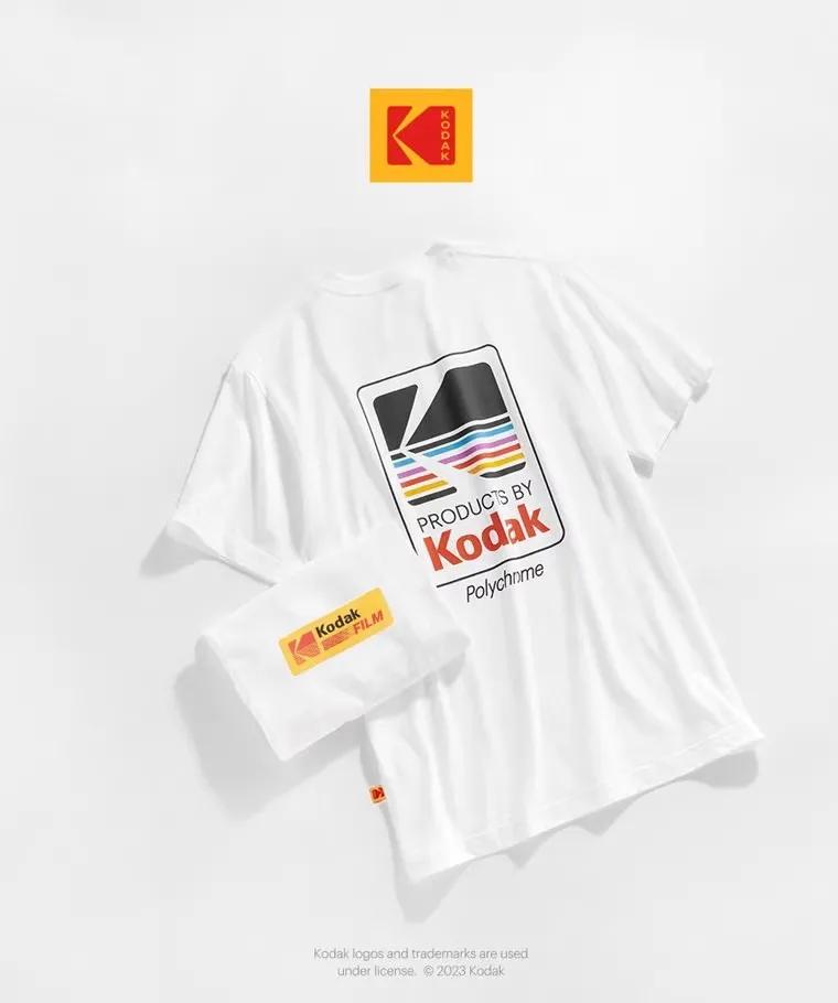Tendance de la mode - T-shirt Kodak 100% coton - Haut décontracté à manches courtes confortable et d