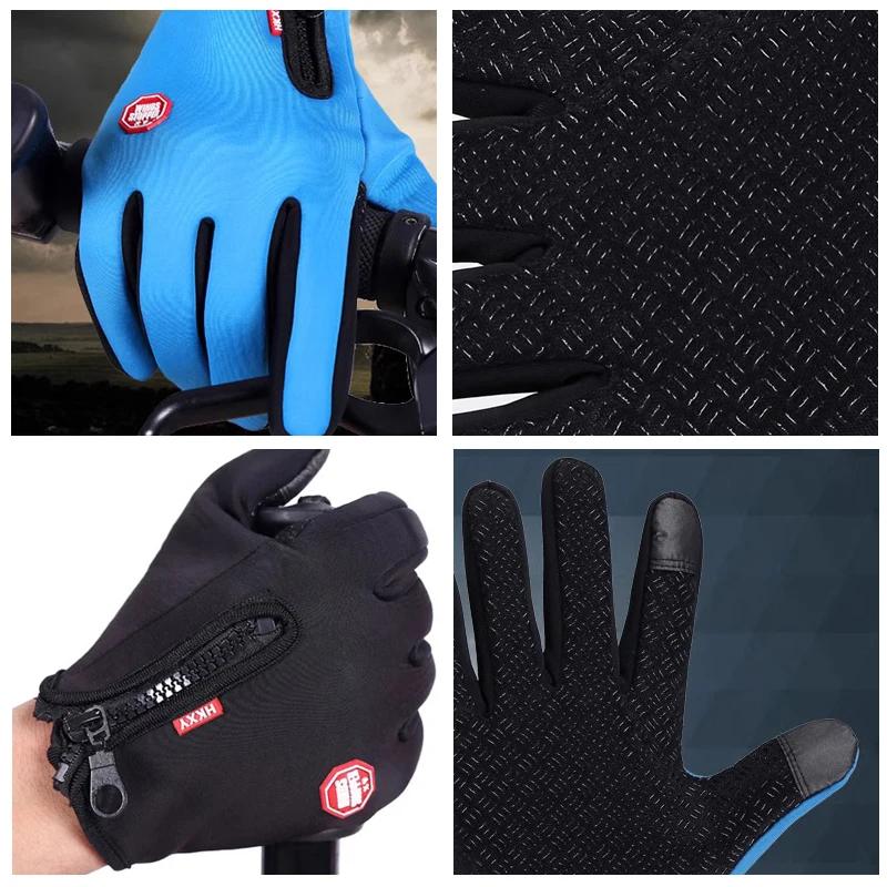 Gants d'hiver pour hommes et femmes, écran tactile, chauds, pour cyclisme en plein air, conduite, mo