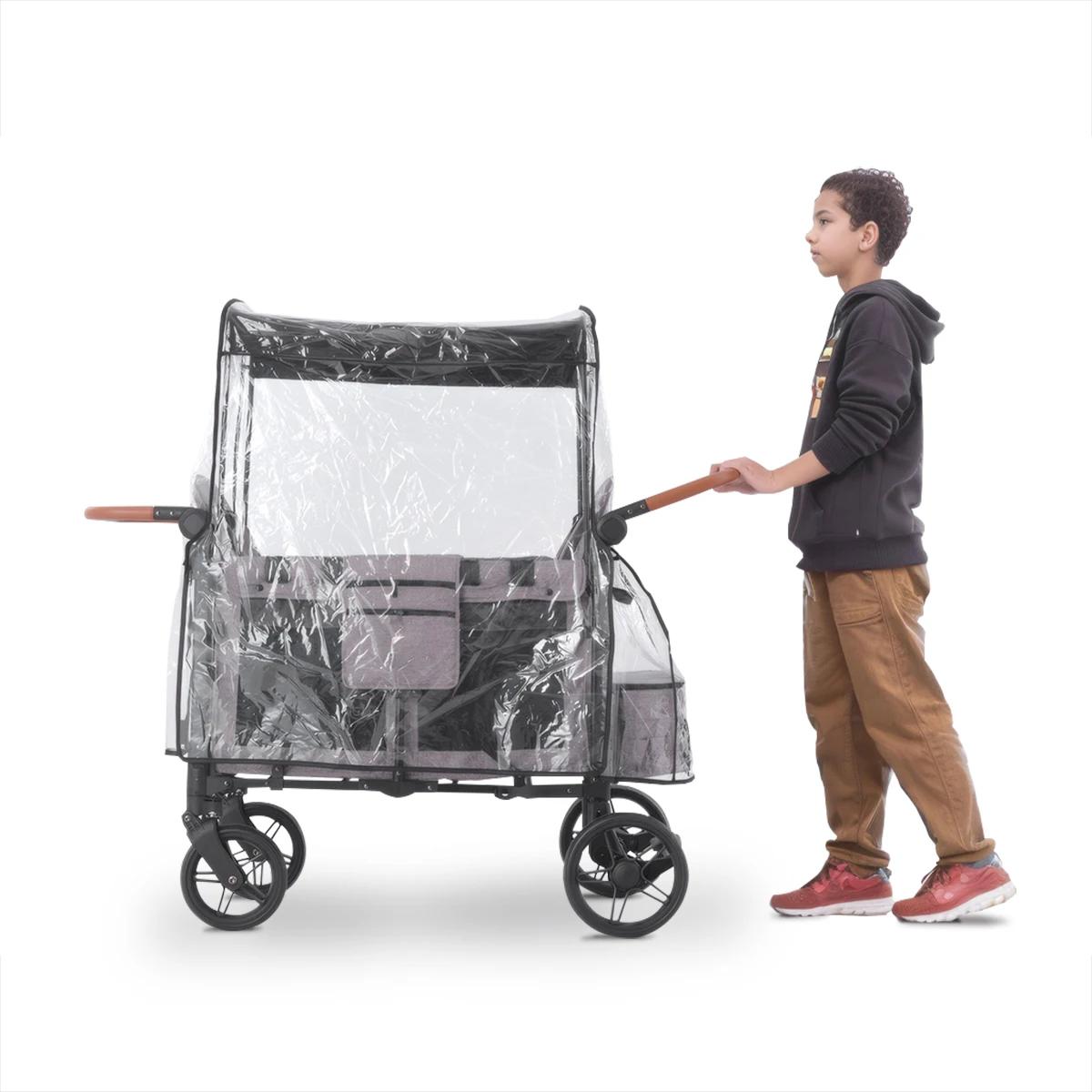 Juste de Pluie pour Poussette W4, Façade Légère Originale, Compatible avec WONDERFOLD W4, Protection