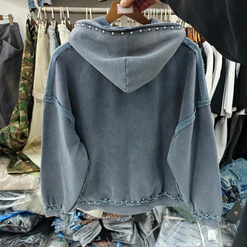 Sweat-shirt à capuche doublé polaire surdimensionné pour homme, veste chaude d'hiver à fermeture écl