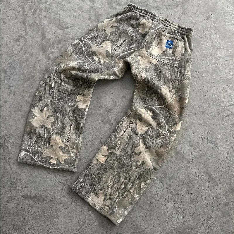 Y2K rétro pantalons de survêtement motif de Camouflage imprimé Streetwear hommes harajuku rue Hip Ho