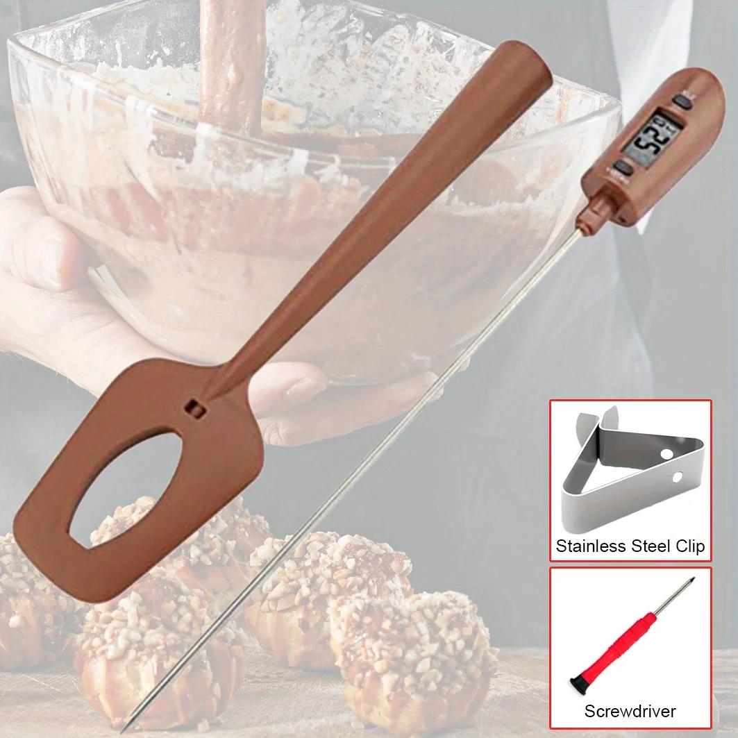 Spatule à bonbons numérique avec thermomètre - Outil de cuisine pour le chocolat, les gâteaux, la pâ