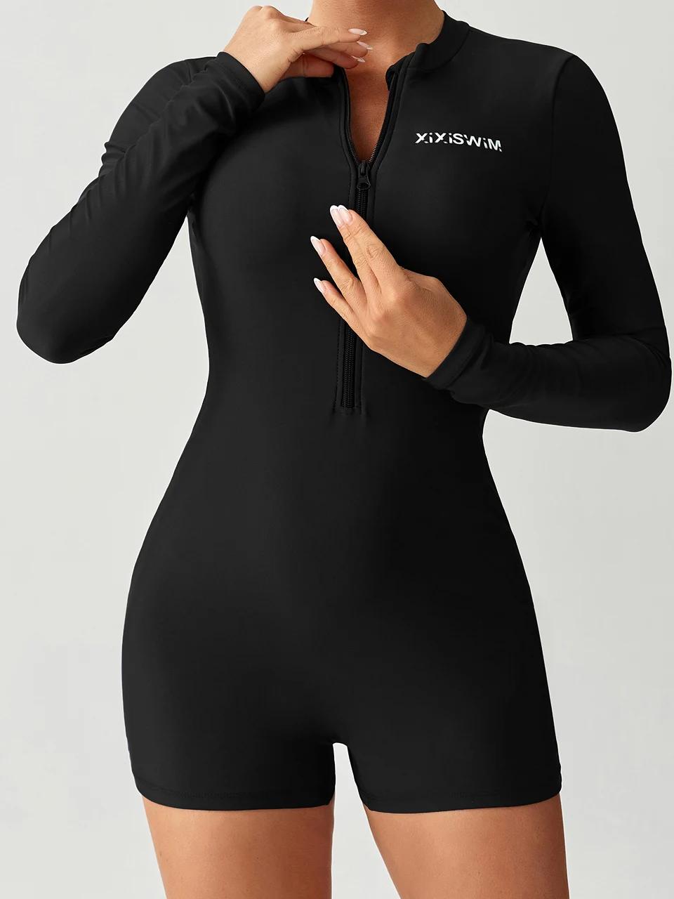 Maillots de bain une pièce pour femmes 2026 – Sport, surf, protection solaire avec fermeture éclair 