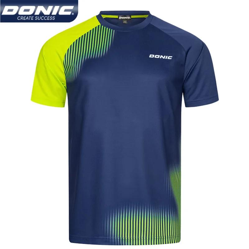 Maillot de tennis de table respirant pour hommes et femmes, manches courtes, t-shirt de ping-pong, c