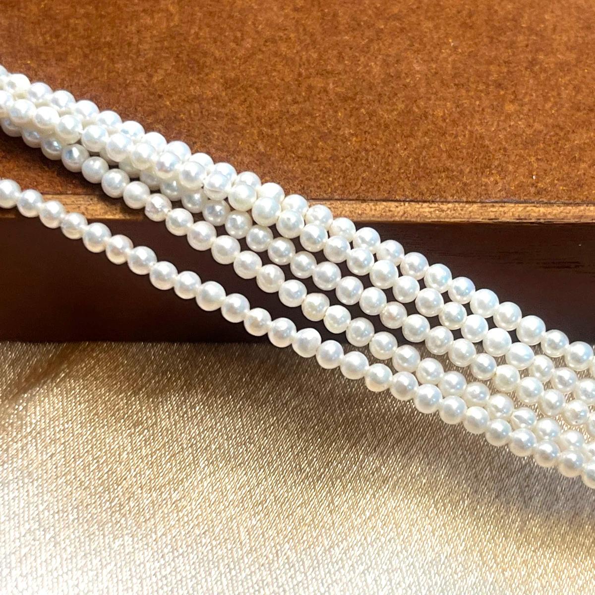 Perles presque rondes de haute qualité AAA 2-3mm, perles d'eau douce naturelles exquises pour la fab