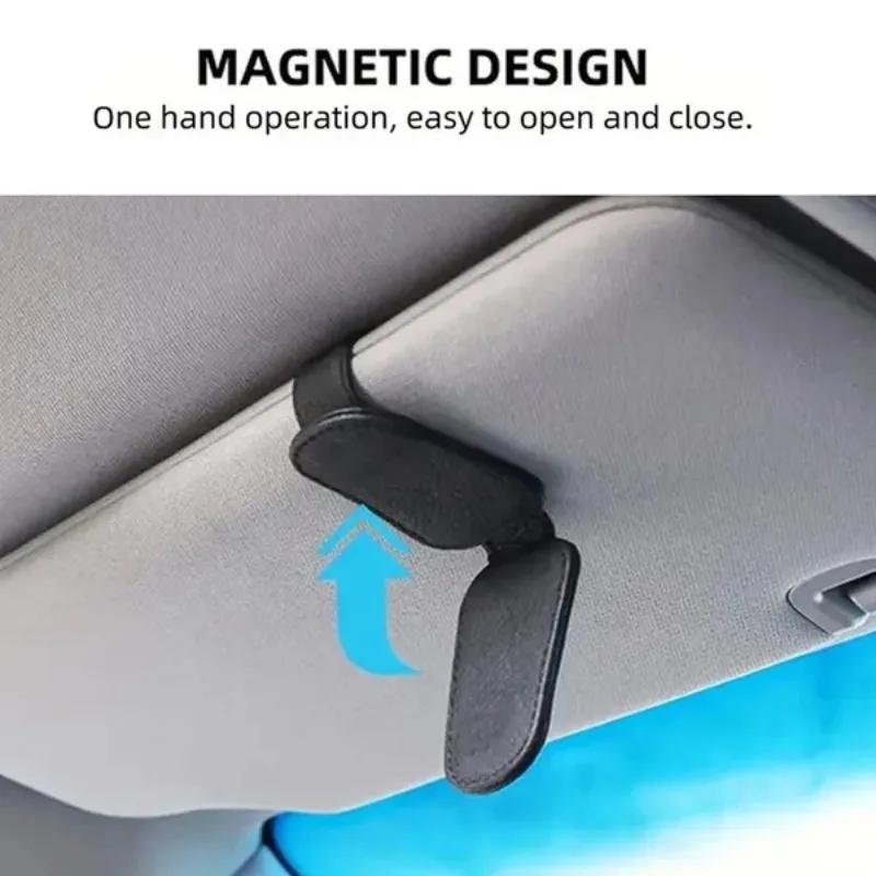 Support de lunettes de soleil pour pare-soleil de voiture, clip de carte de billet, multifonction, p