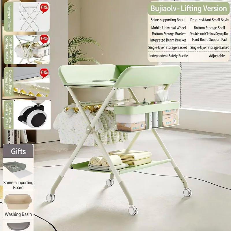 Table à langer pour bébé, station de soins pour nouveau-né, table à langer pliable, table de massage
