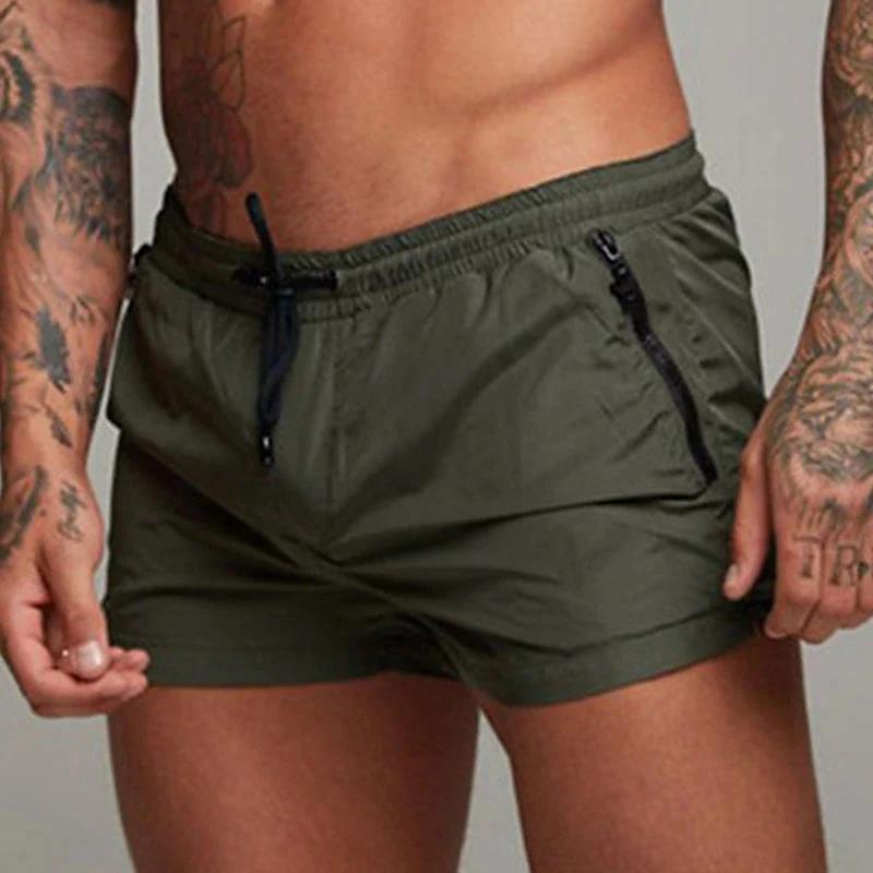 Short de course en plein air pour hommes, poche avec cordon de serrage, taille élastique, couleur un