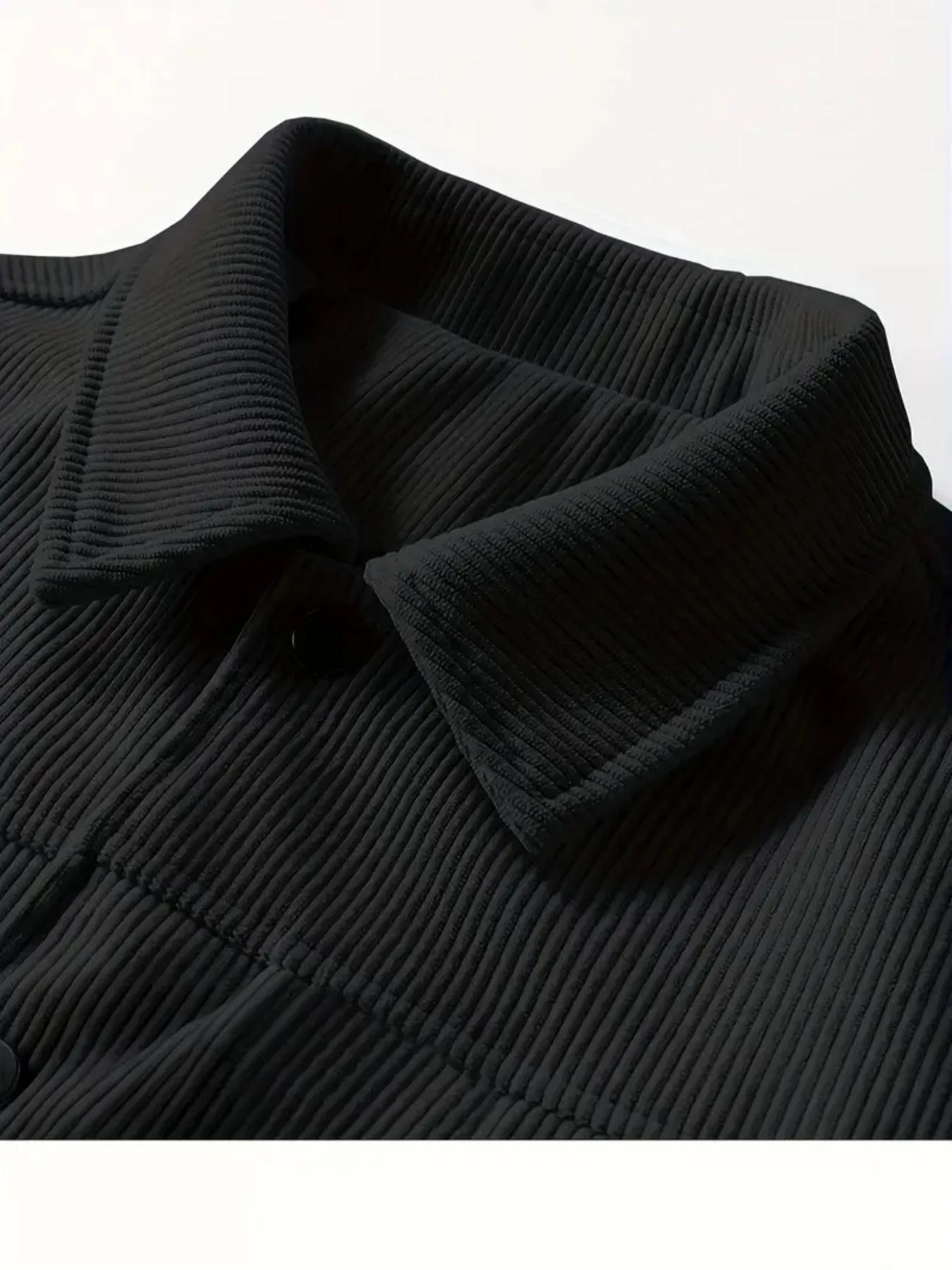 La nouvelle veste d'automne en velours côtelé pour hommes, une veste ample à revers de style japonai