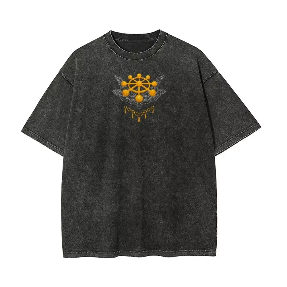 T-shirt Mahoraga Wheel 2026 Jujutsu Kaisen Épée à huit lames, graphisme anime vintage délavé, street