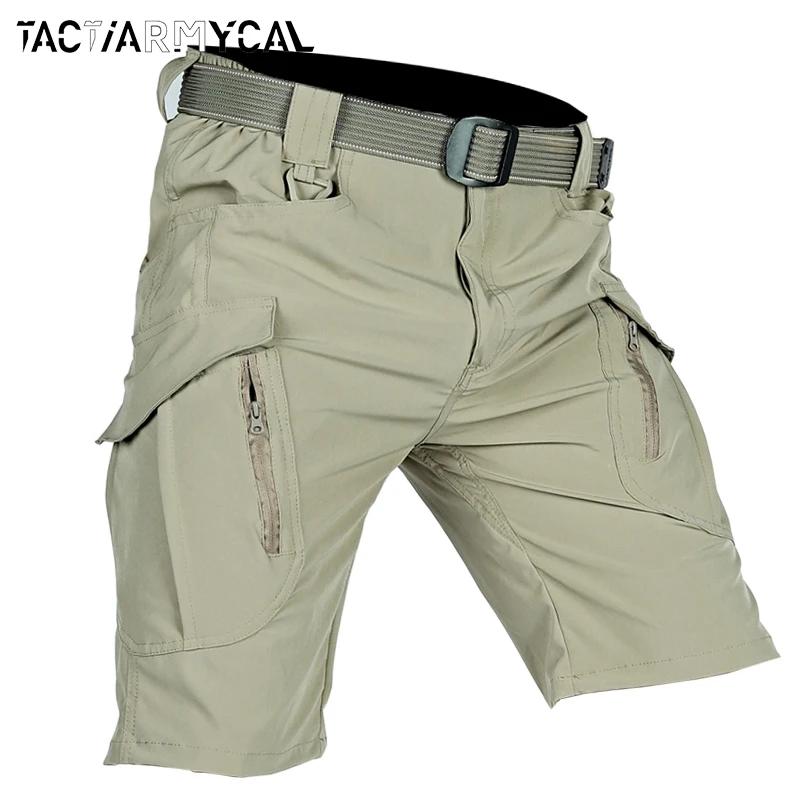 Short Cargo d'été pour hommes, pantalon court tactique à séchage rapide, multi-poches, pour la chass