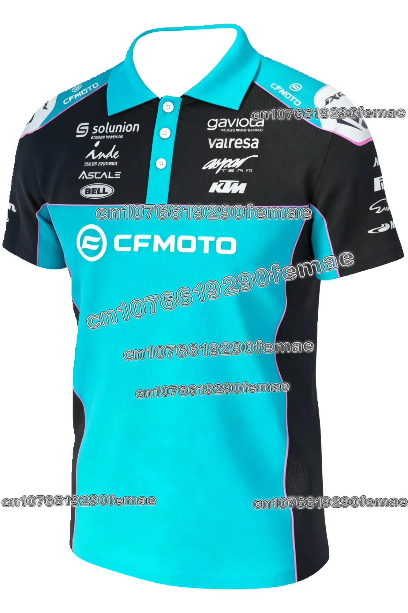 Nouveau CFMOTO Aspar Team Racing Polo pour hommes et femmes été moto cavalier Teamwear respirant mod