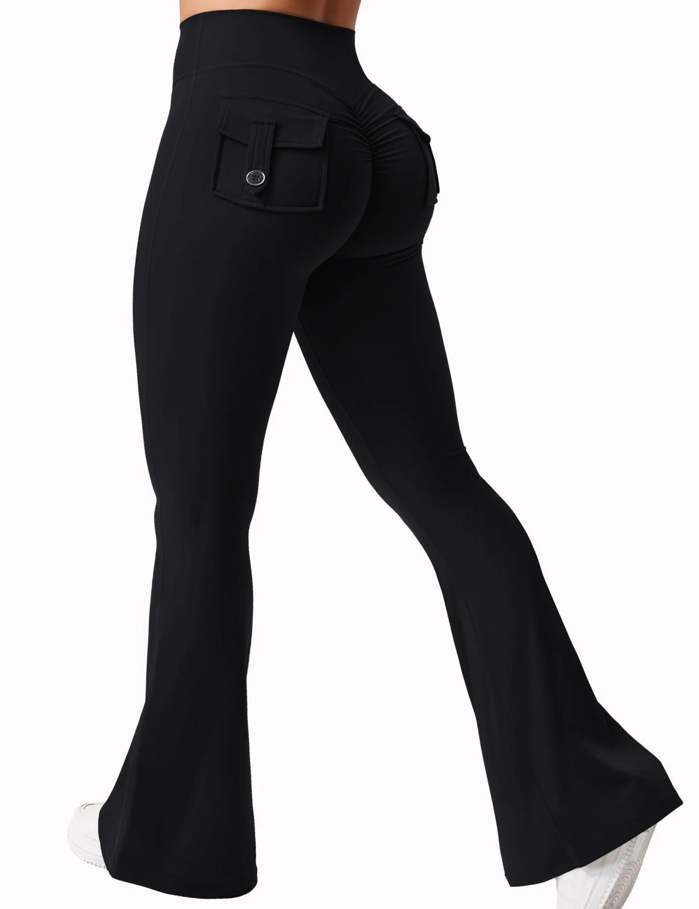 Leggings de Yoga à jambes larges et extensibles pour femmes, sensation nue, vêtements de travail de 