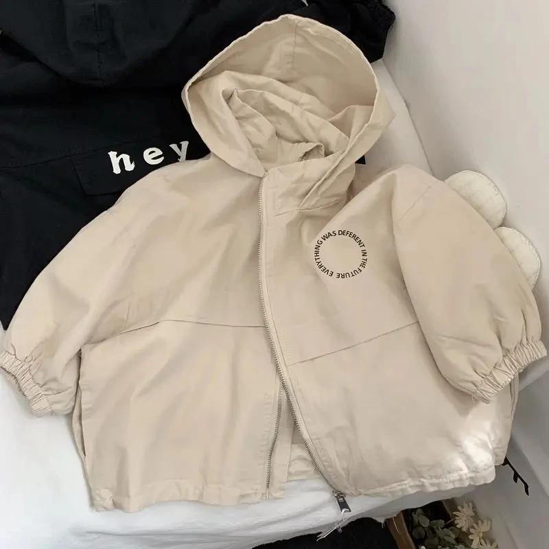 2025 nouveau printemps garçons filles veste à capuche enfants enfant en bas âge automne dessin animé