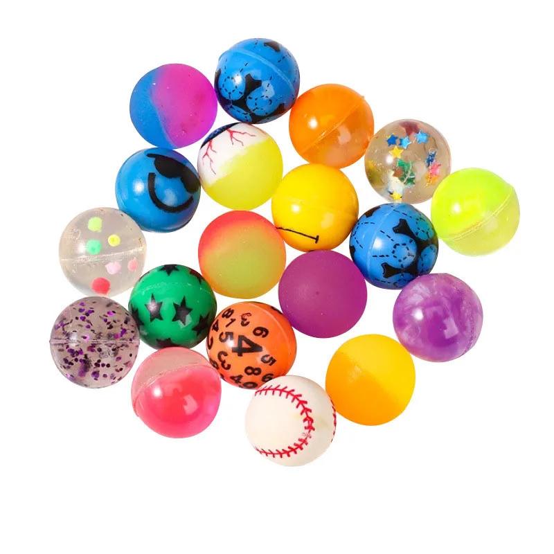 Boule élastique en caoutchouc, arc-en-ciel, bicolore, mat, solide, boule flottante colorée, boule am