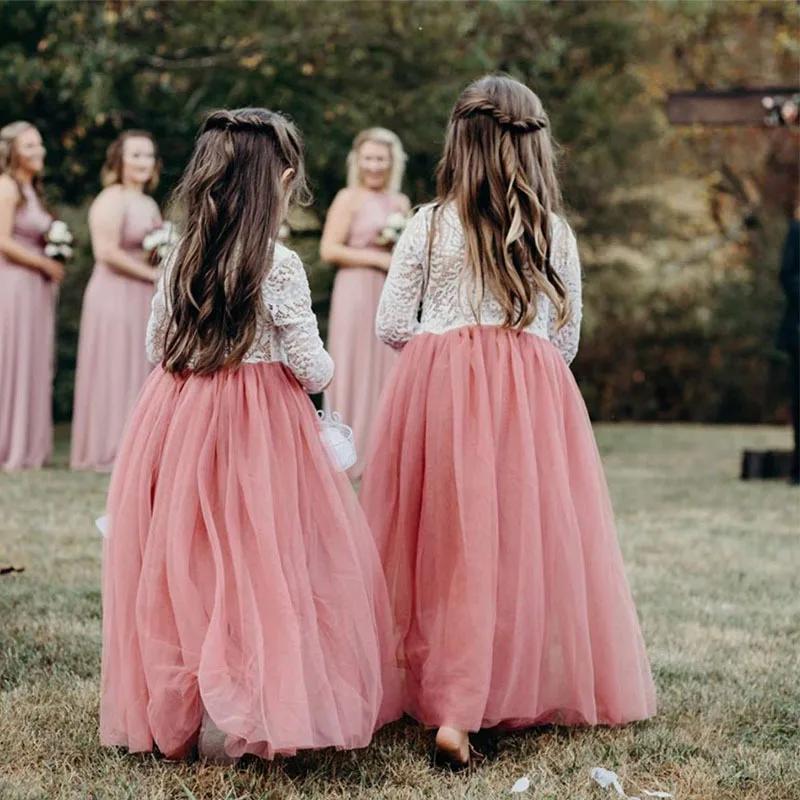 Robe princesse de fête en dentelle pour filles, à fleurs, pour bébés enfants, robes d'été pour maria