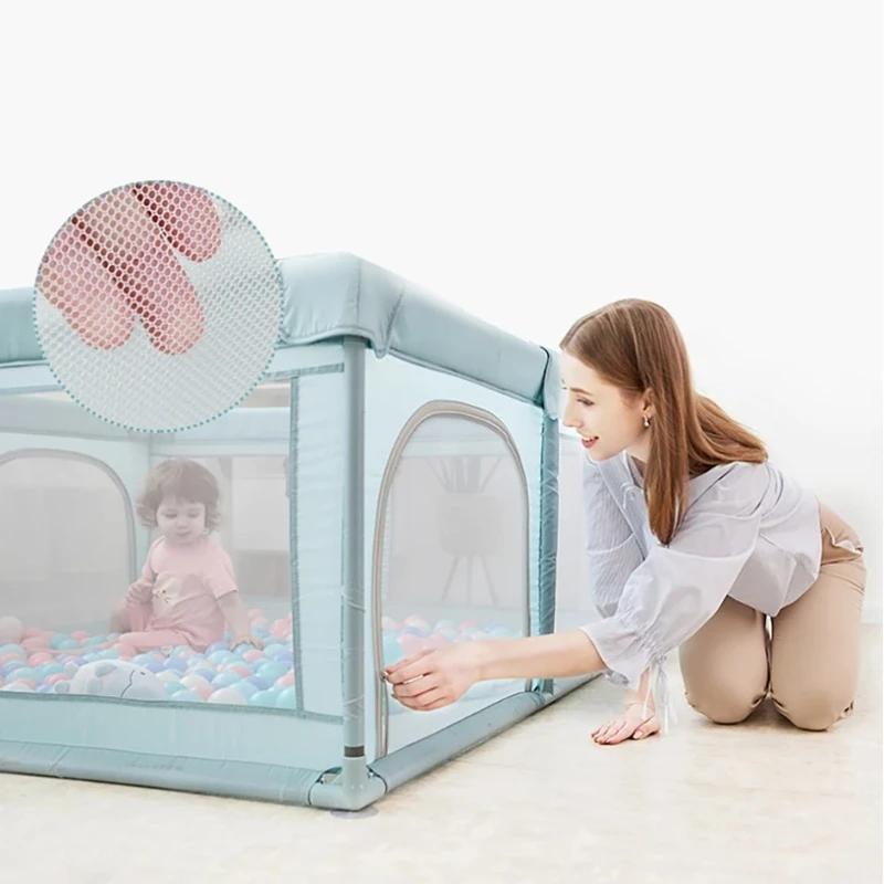 Parc 180x200 pour enfants, barrière de sécurité, clôture, aire de jeux pour tout-petits, éponge Anti
