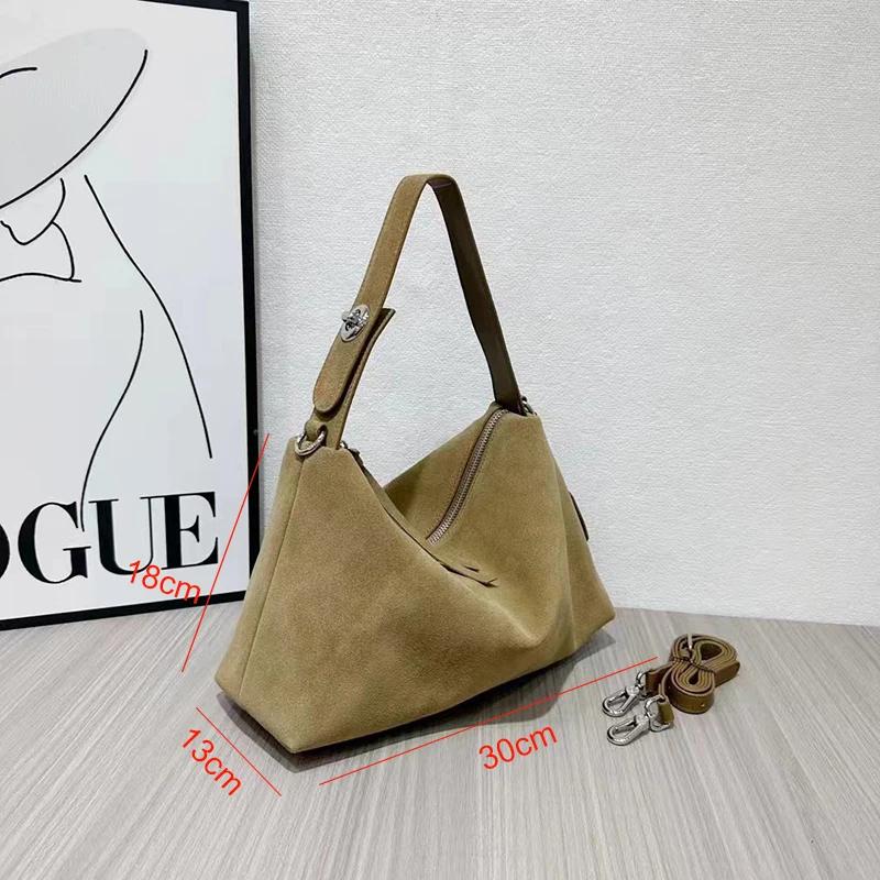 Sac à main en daim pour femmes, sac en cuir de vache souple, sac à bandoulière Unique pour dames, pr